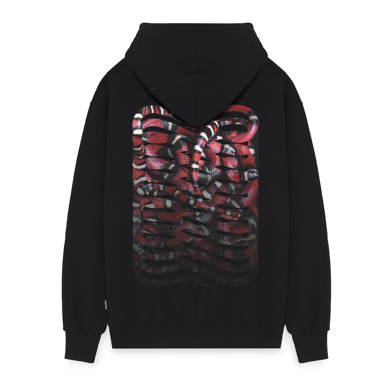 Ribs Coral Hoodie Black