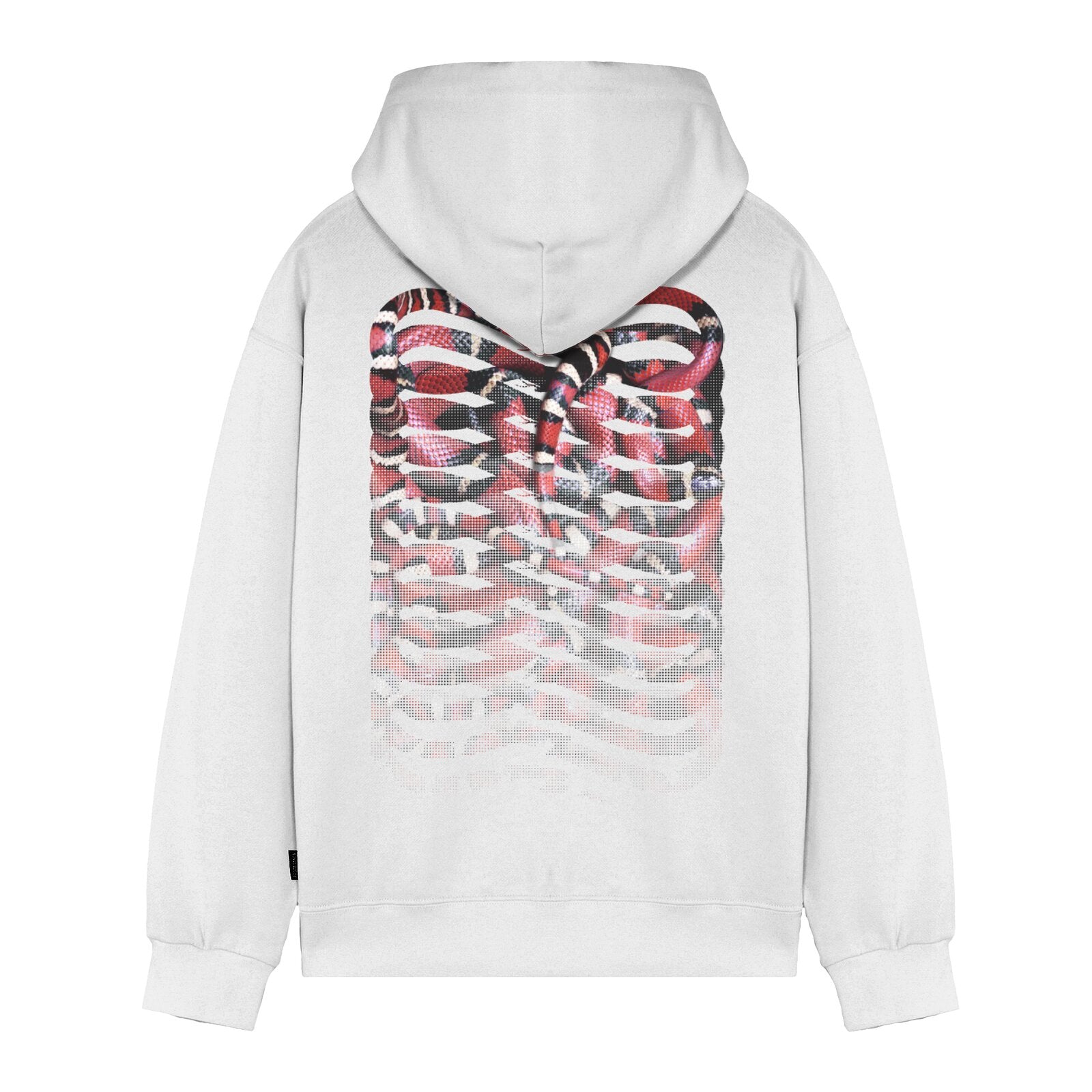 Ribs Coral Hoodie White