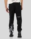 Jeans Black Denim con fiamme bianche